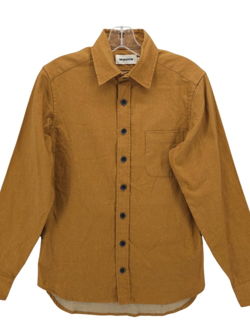TAYLOR STITCH Mechanic Shirt Mustard Gold Brown 100% Cotton Canvas Size 36 - XS